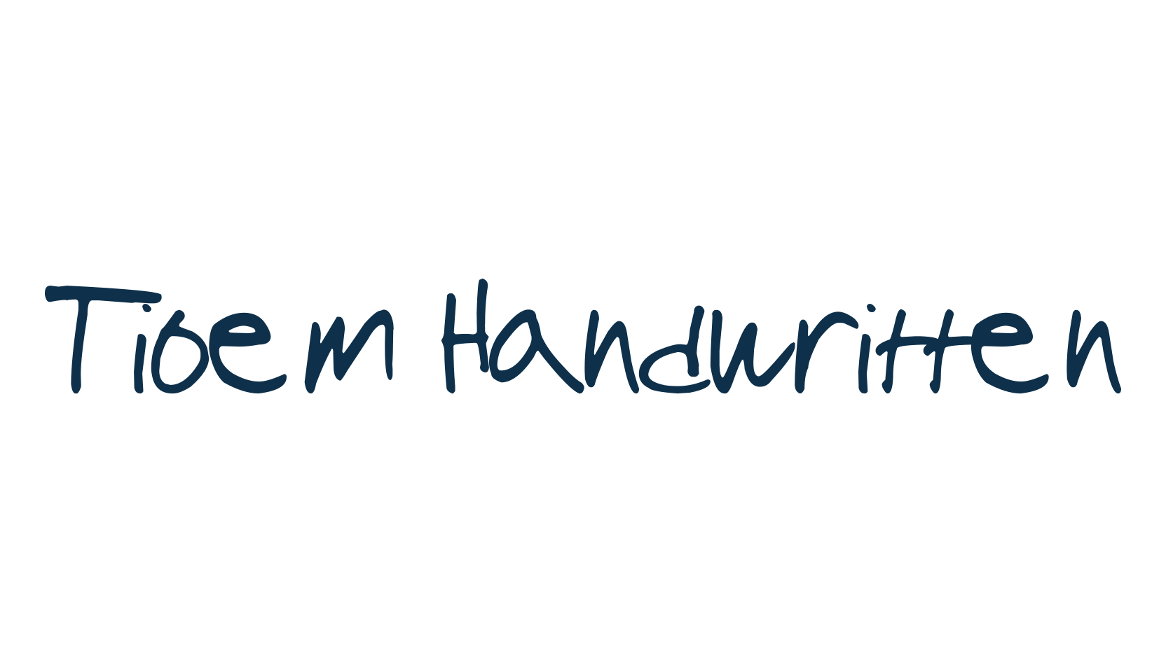 Tioem Handwritten, handwriting font preview