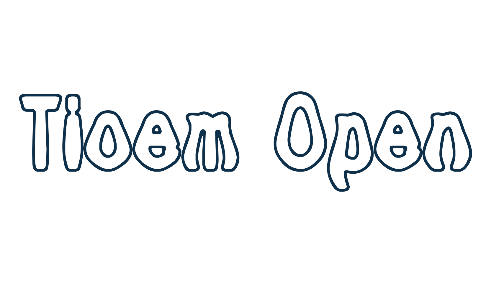 Tioem Open, groovy font preview