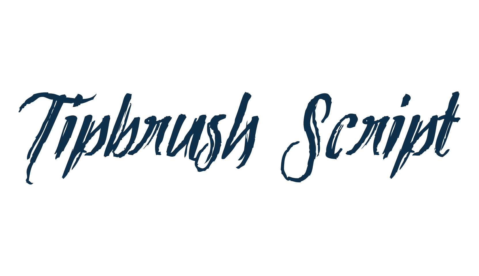 Tipbrush Script, calligraphy font preview
