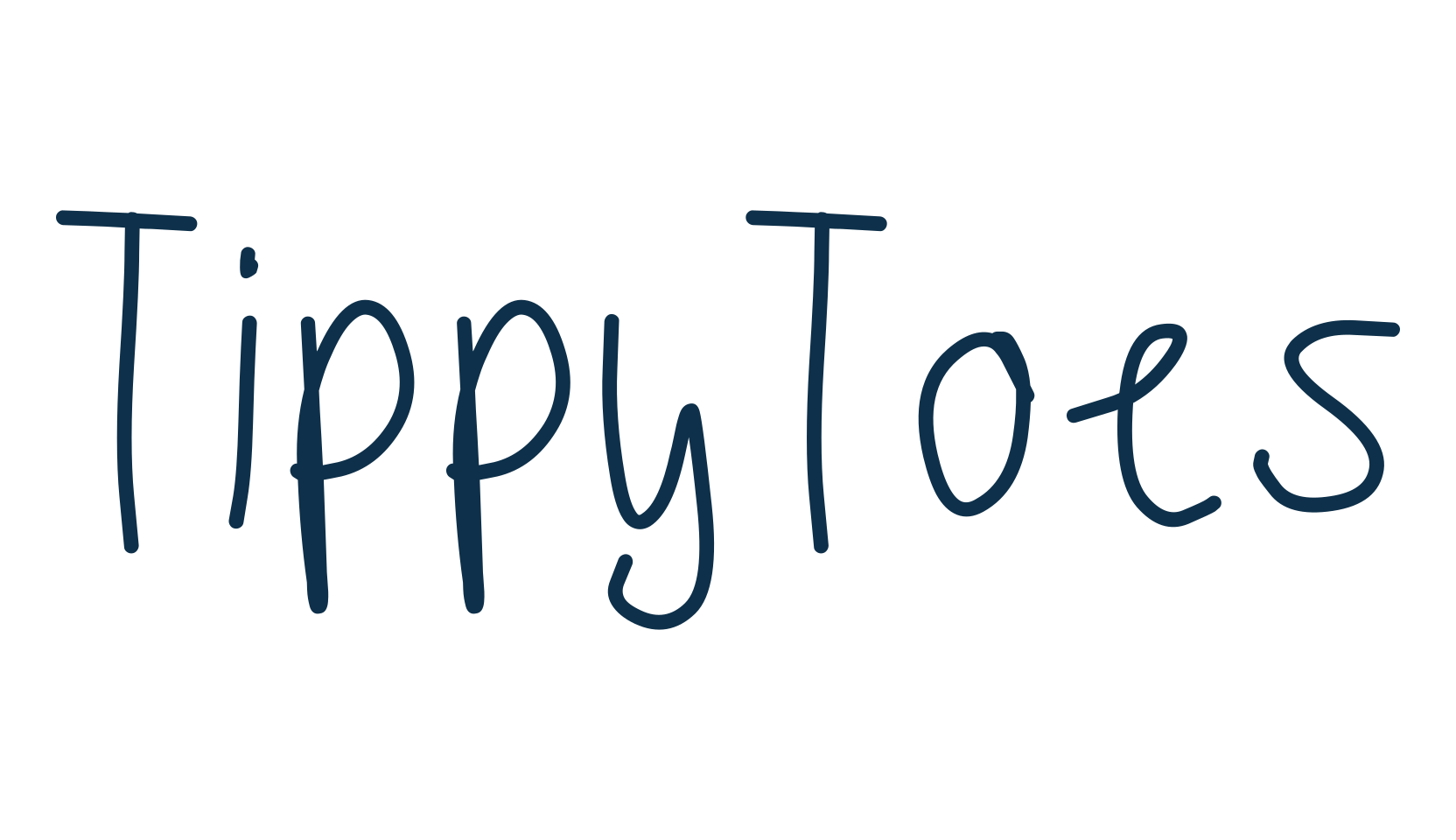 TippyToes, script handwritten fancy decorative calligraphy font preview