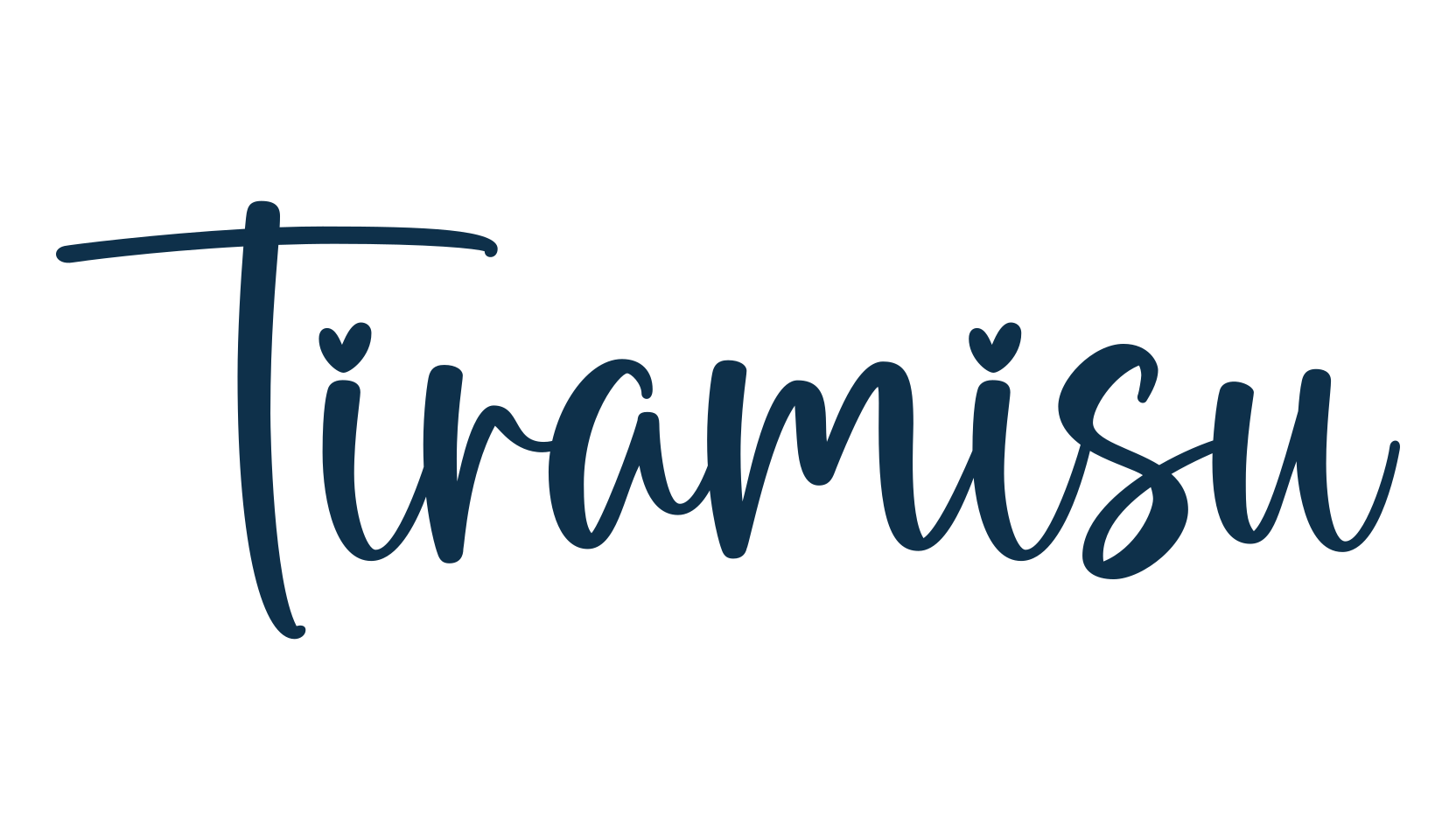 Tiramisu, script handwritten fancy decorative calligraphy font preview