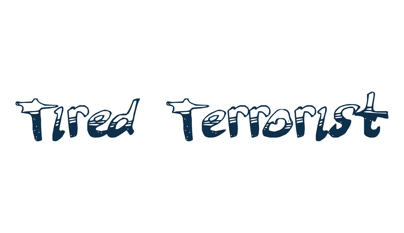 Tired Terrorist, cartoon font preview