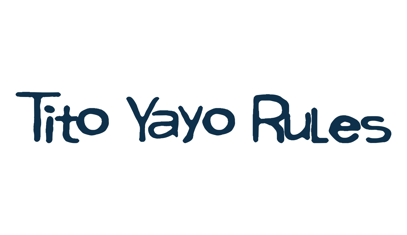 Tito Yayo Rules, cartoon font preview