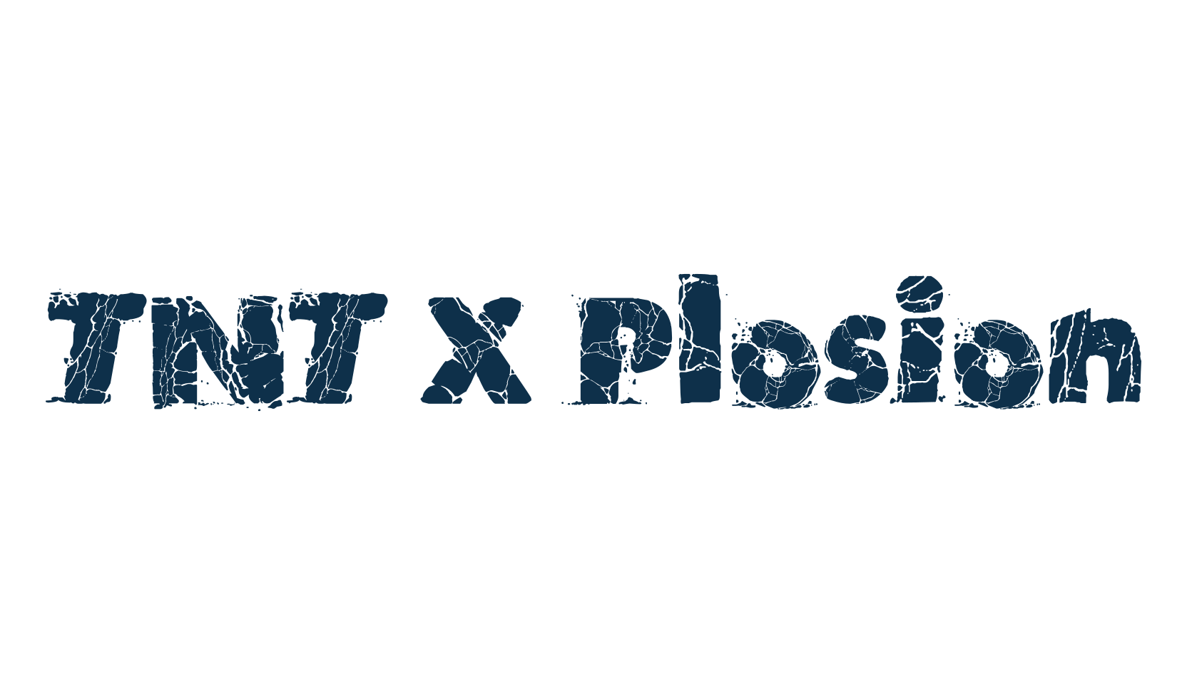 TNT X Plosion, eroded font preview