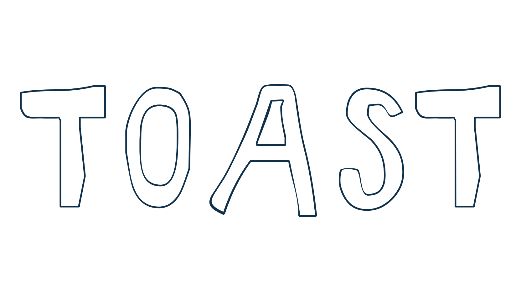 Toast, cartoon font preview