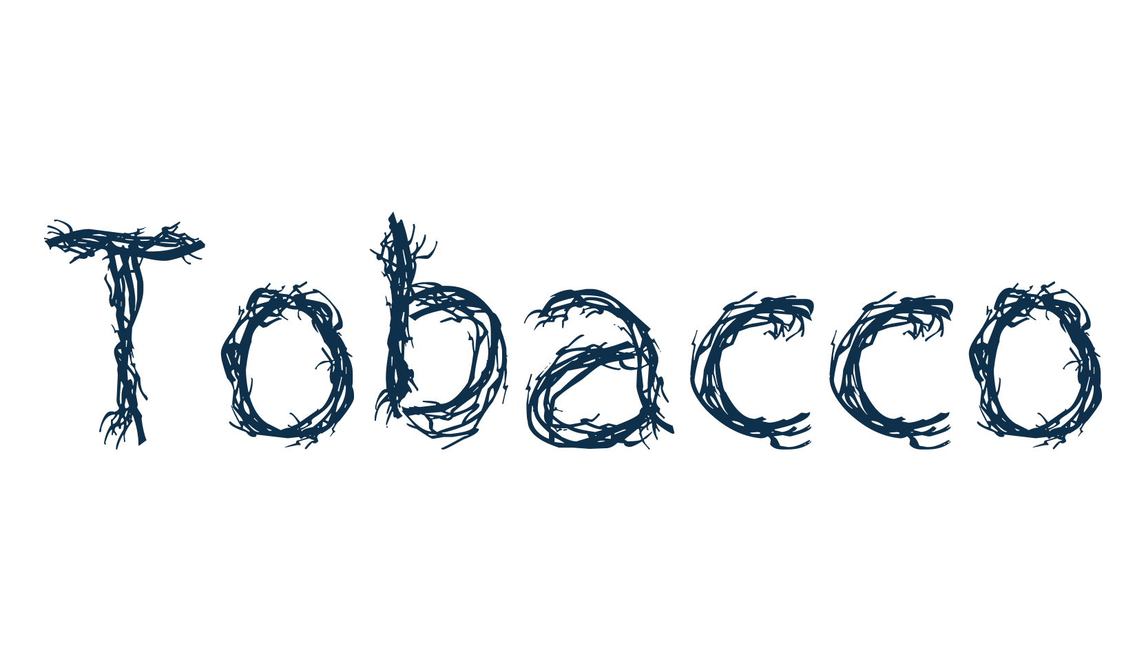Tobacco, script trash fancy decorative calligraphy font preview