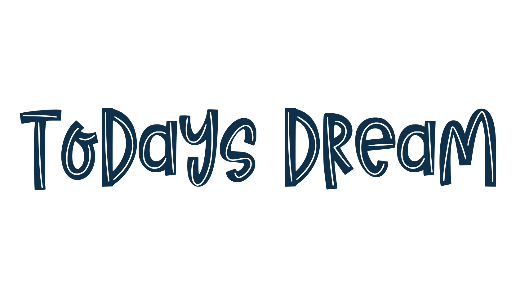 Todays Dream, fancy various decorative font preview