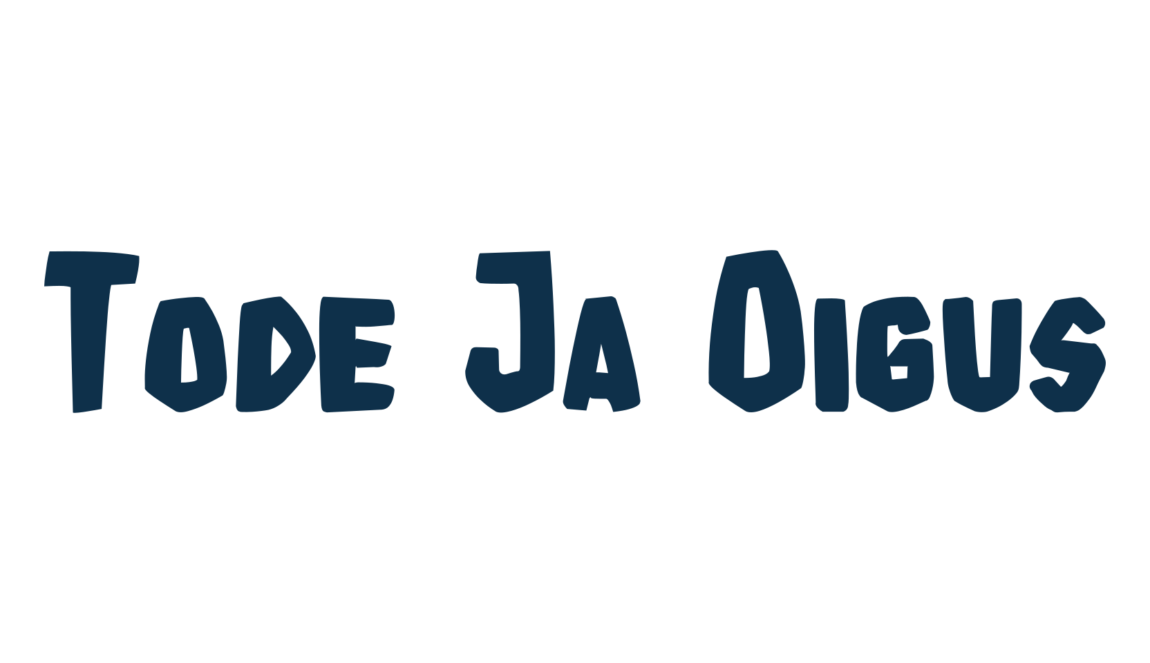 Tode Ja Oigus, fancy retro decorative font preview