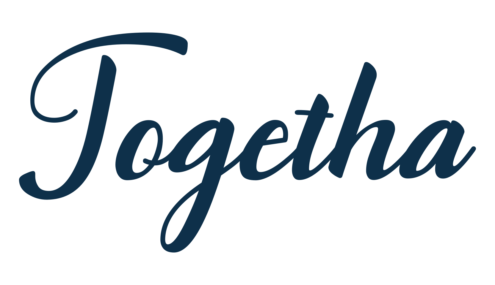 Togetha, script calligraphy fancy decorative font preview