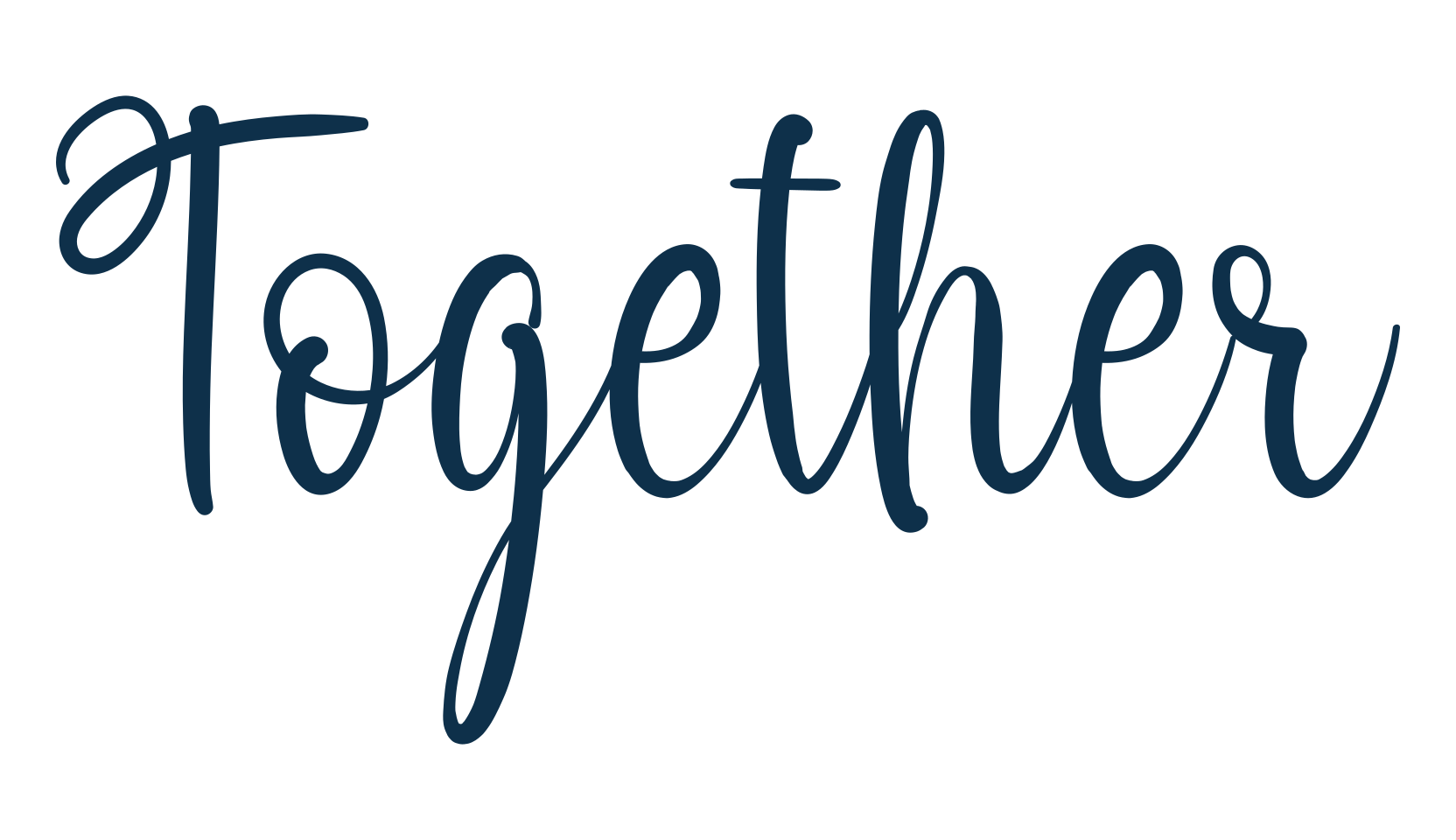 Together, script handwritten fancy decorative calligraphy font preview