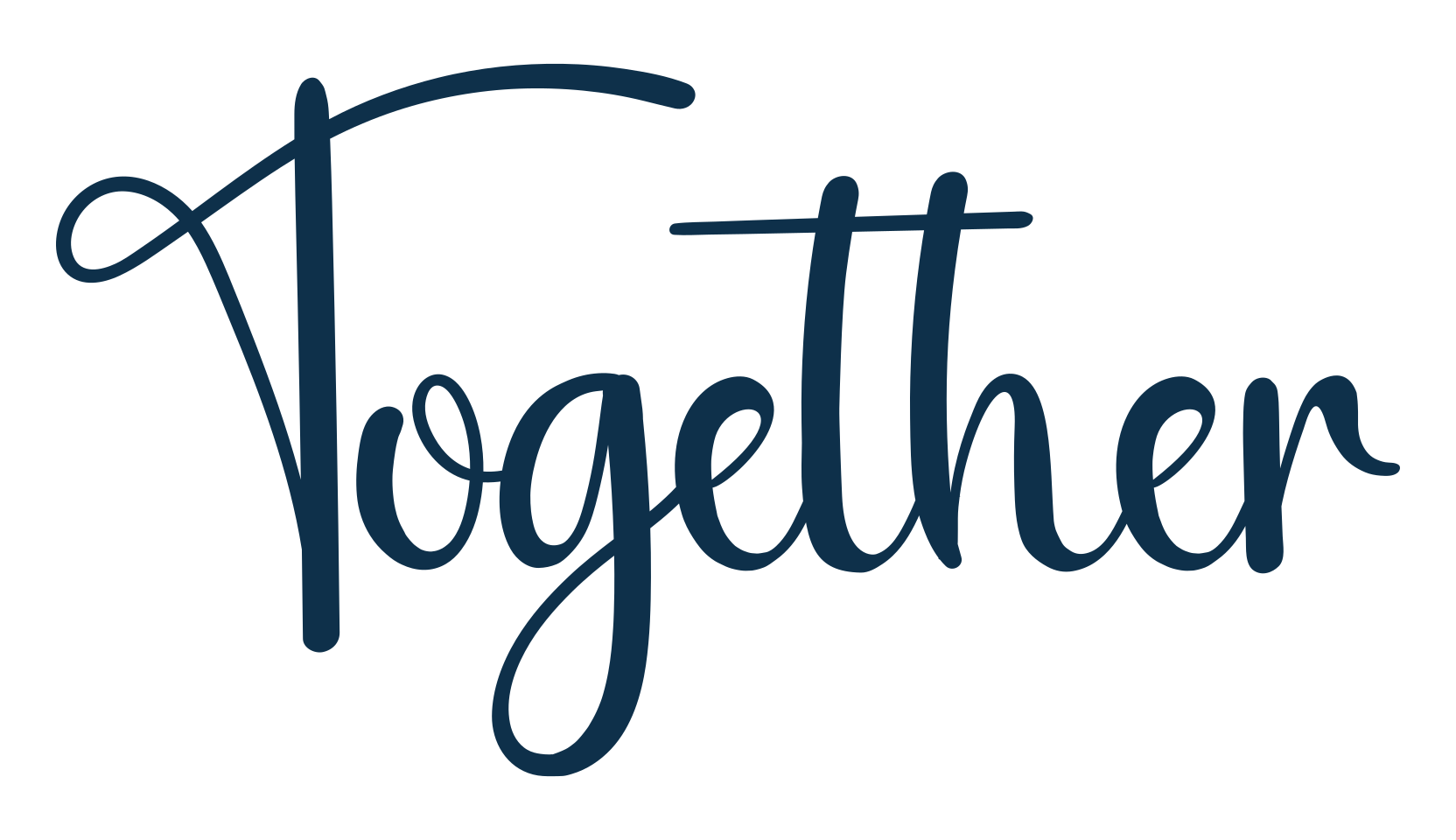 Together (together-6), script handwritten fancy decorative calligraphy font preview