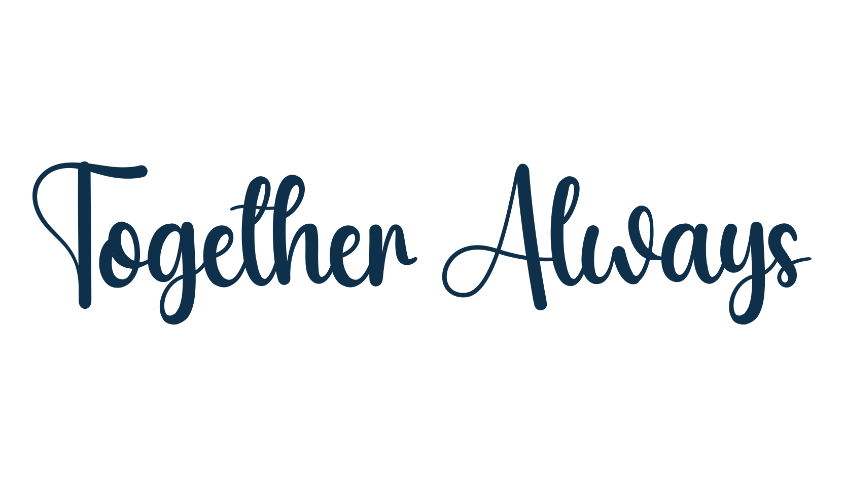 Together Always, various font preview