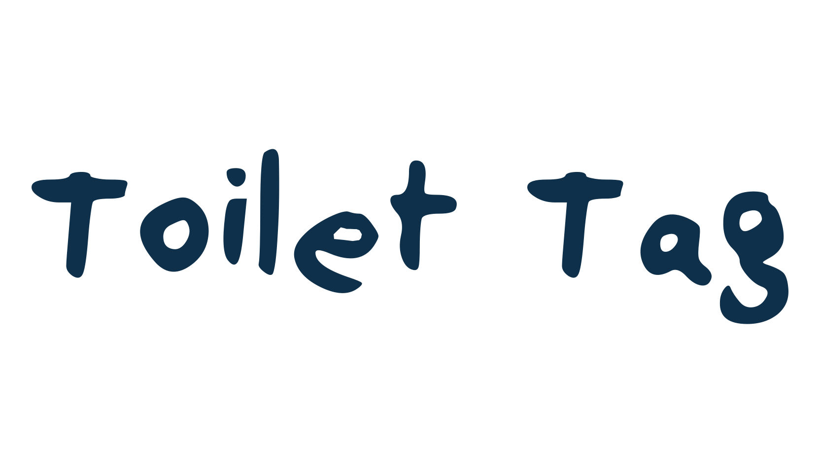 Toilet Tag, script handwritten fancy decorative calligraphy font preview