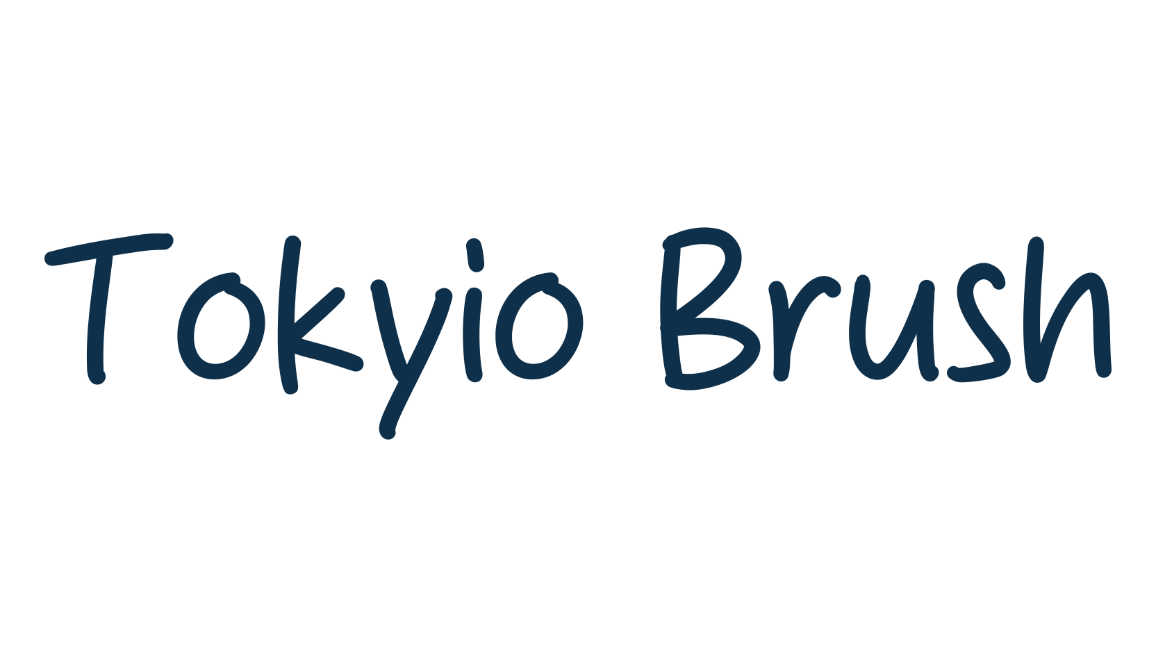 Tokyio Brush, script handwritten fancy decorative calligraphy font preview