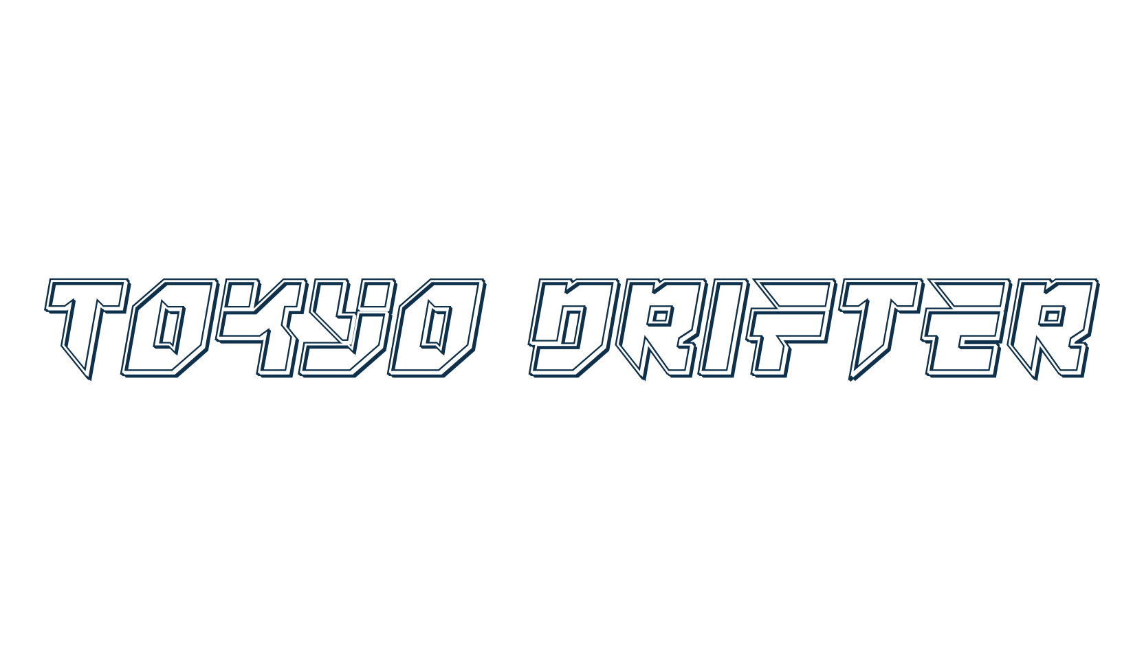 Tokyo Drifter, various font preview