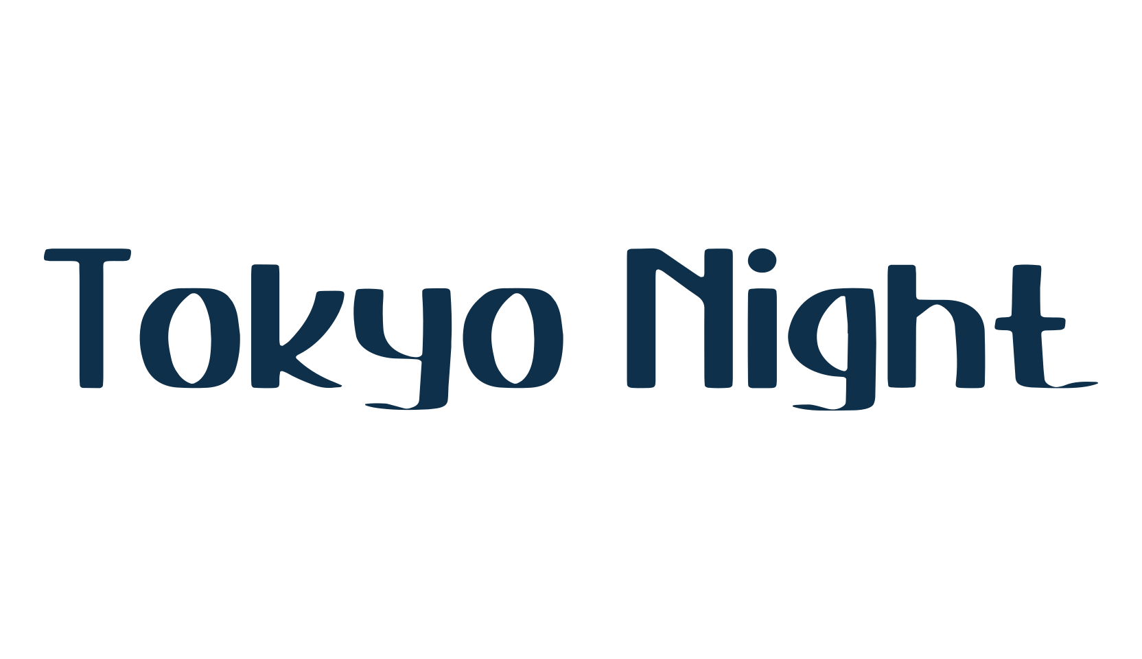 Tokyo Night, fancy various decorative font preview