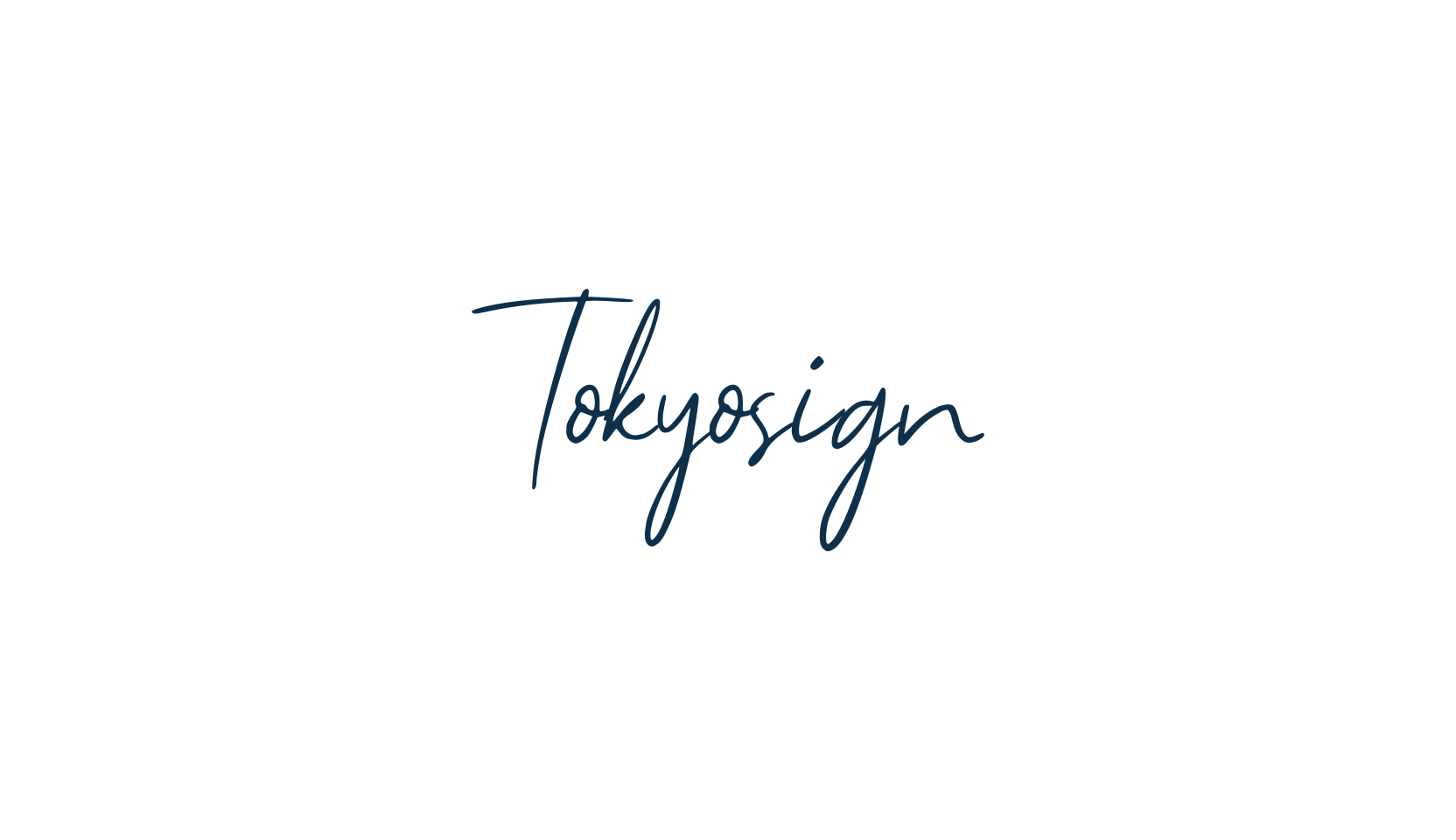 Tokyosign, script handwritten fancy decorative calligraphy font preview