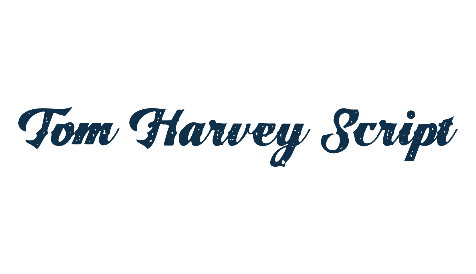 Tom Harvey Script, old school font preview