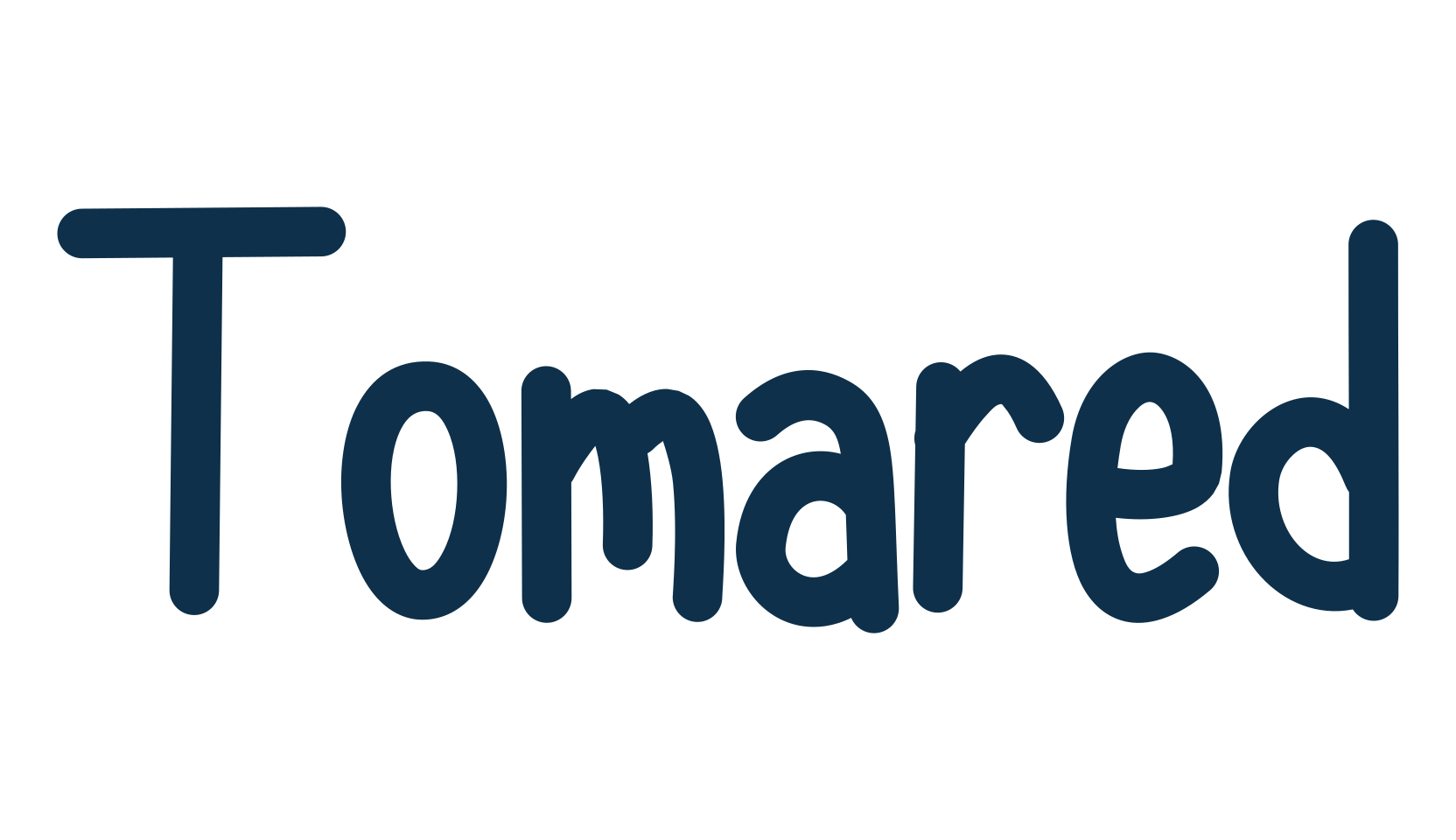 Tomared, handwriting font preview