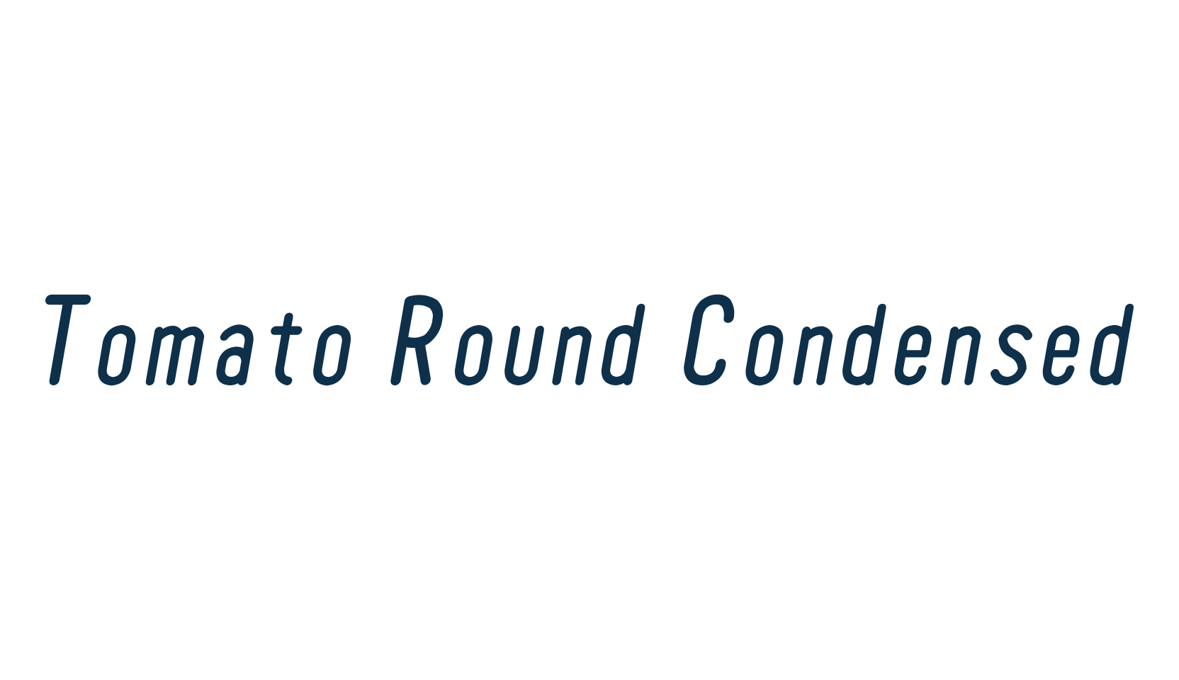 Tomato Round Condensed, sans serif font preview