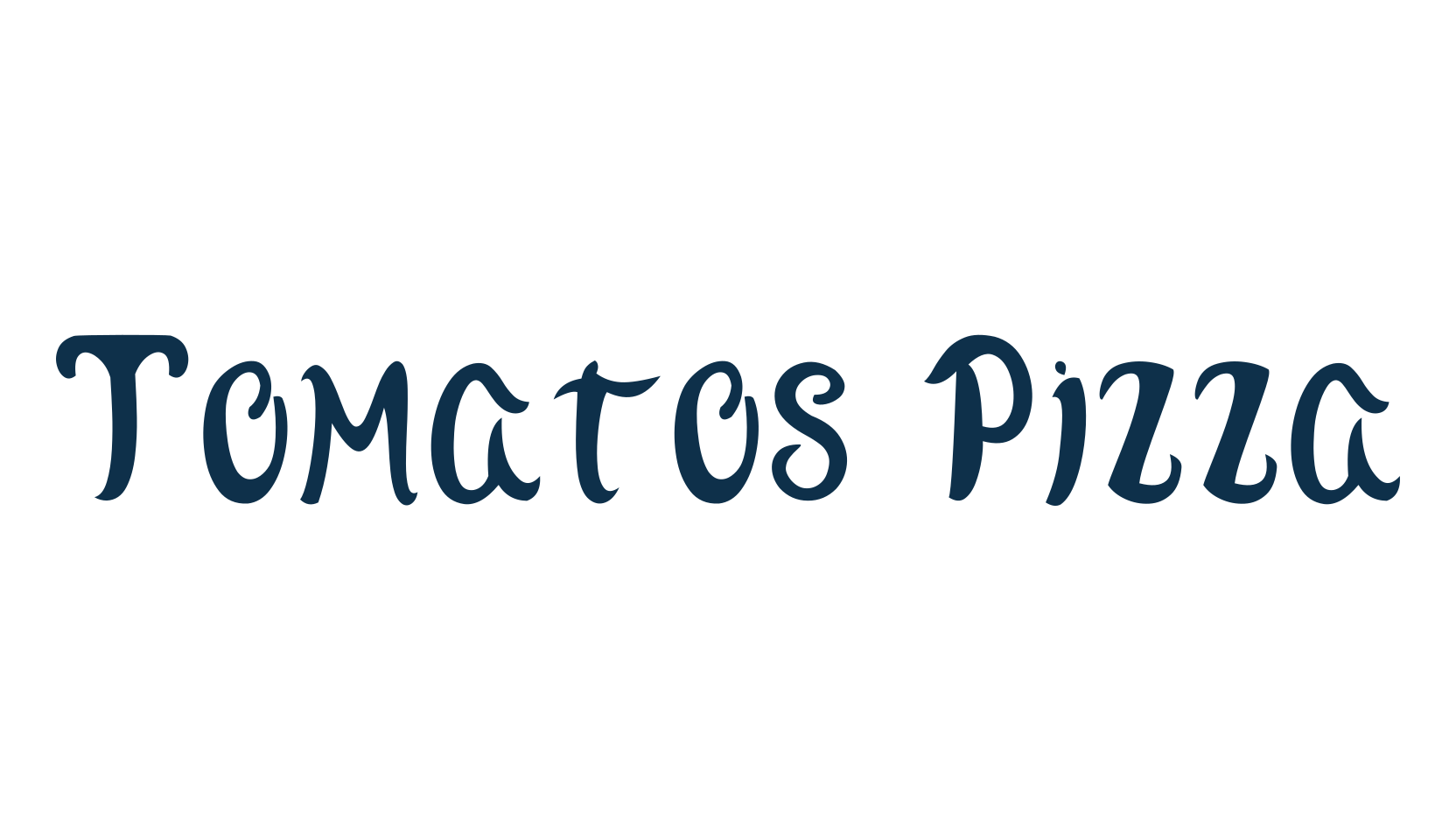 Tomatos Pizza, fancy cartoon decorative font preview