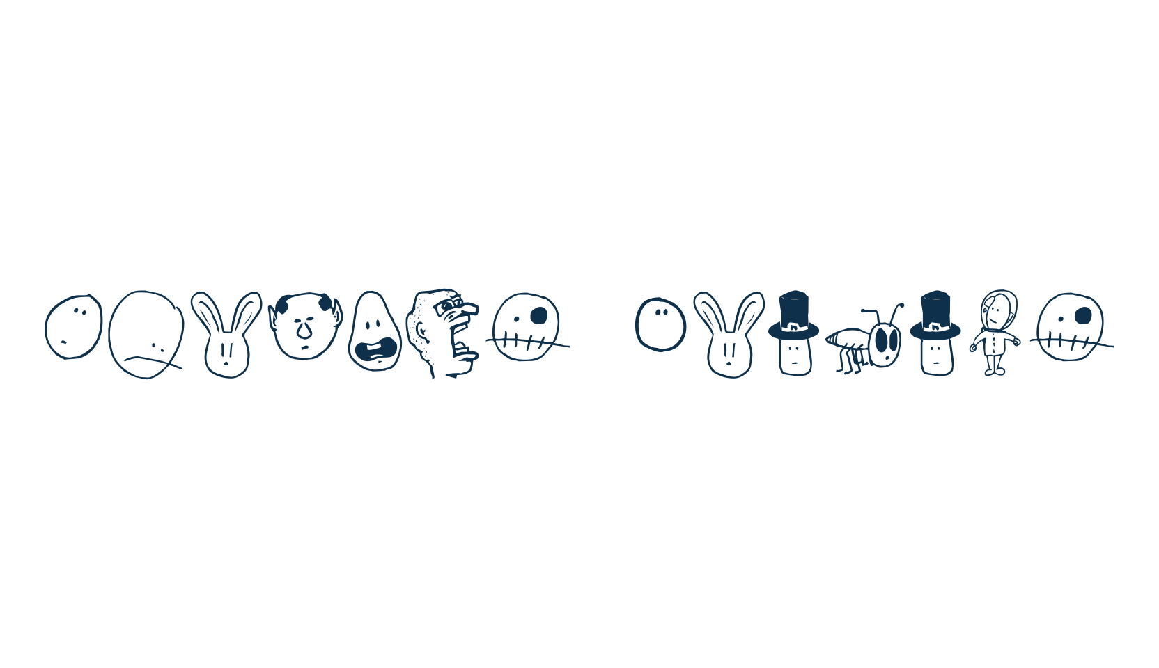 Tombats Smilies, fancy decorative font preview