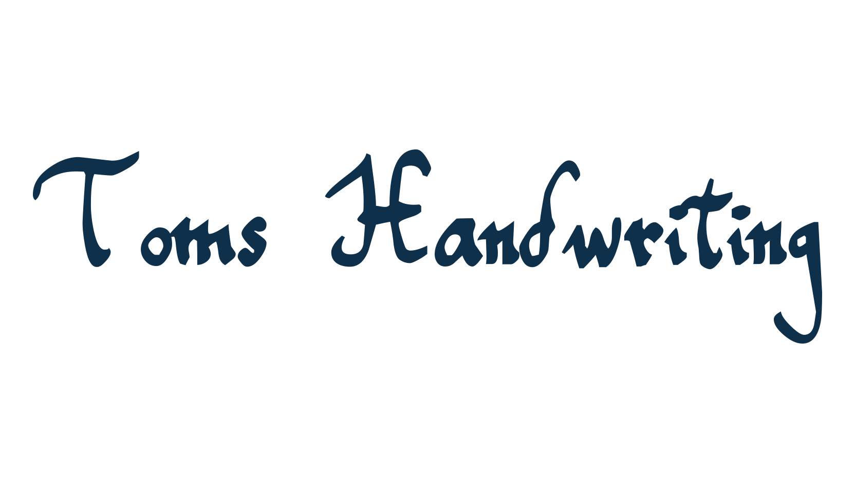 Toms Handwriting, script handwritten fancy decorative calligraphy font preview
