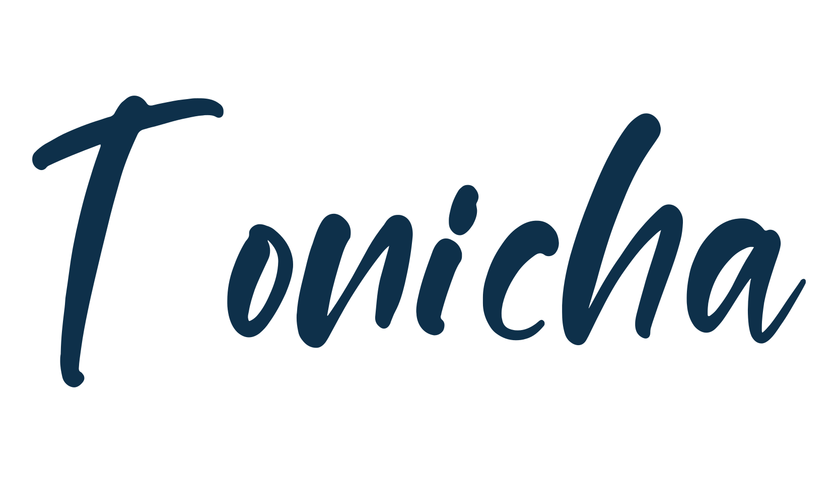 Tonicha, handwriting font preview