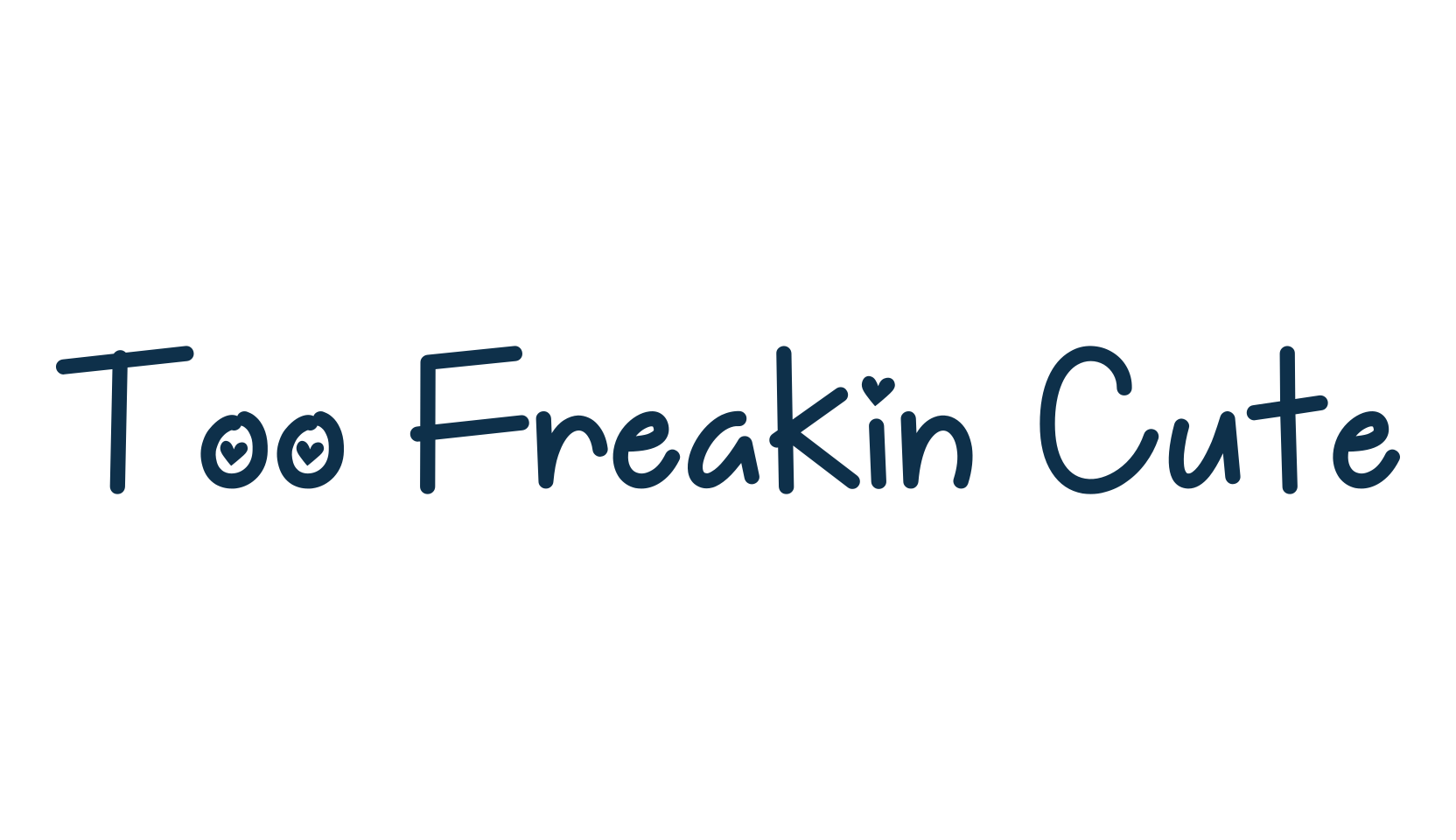 Too Freakin Cute, script handwritten fancy decorative calligraphy font preview