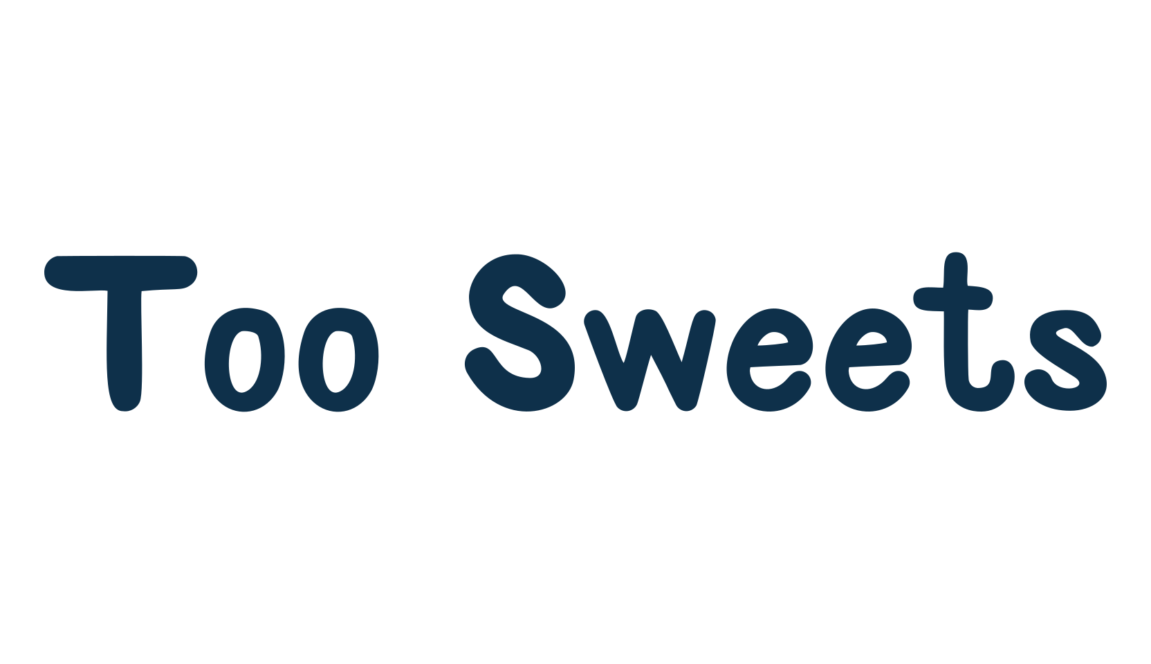 Too Sweets, cartoon font preview