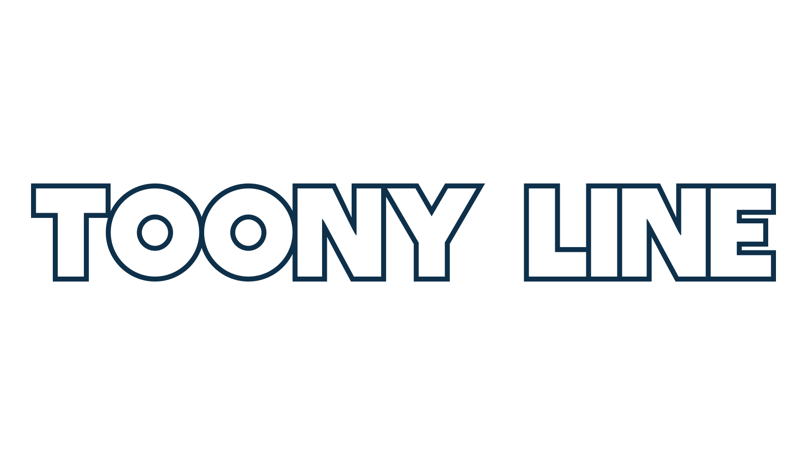 Toony Line, cartoon font preview