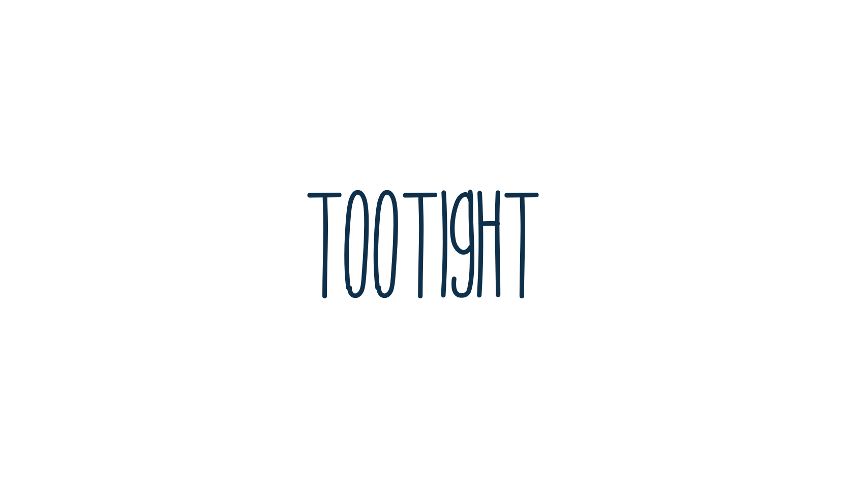TooTight, handwriting font preview