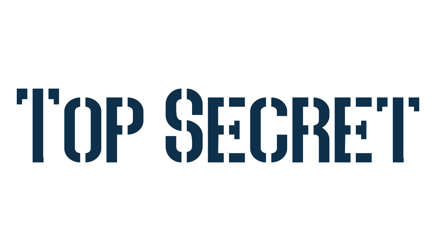 Top Secret (top-secret-5441), fancy stencil, army decorative font preview