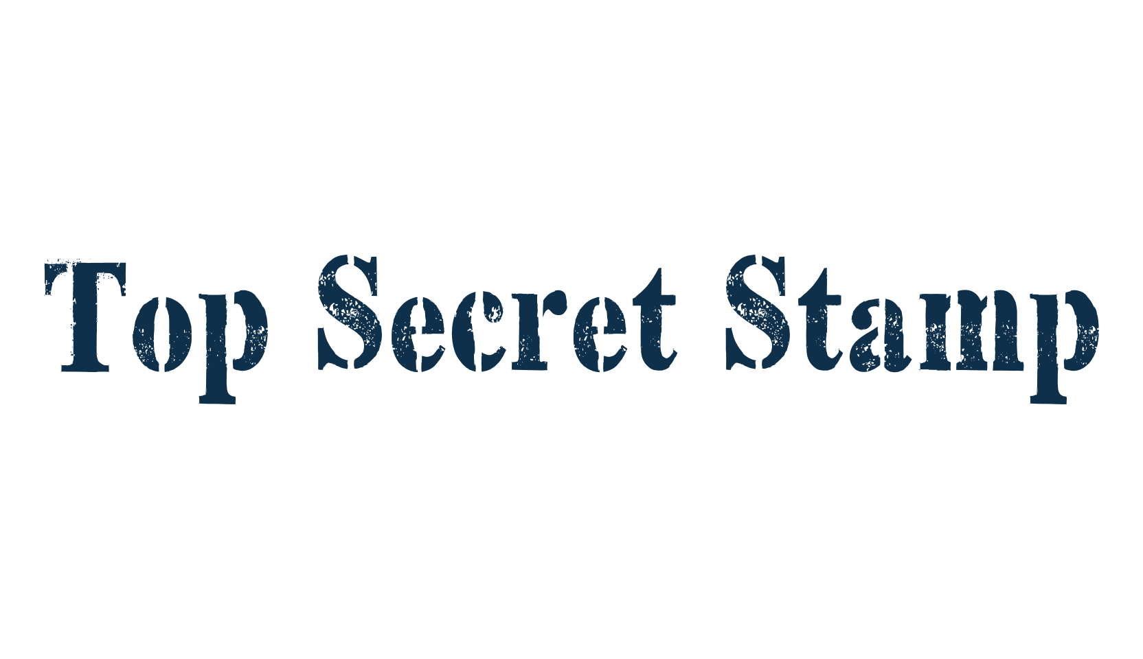 Top Secret Stamp, stencil, army font preview