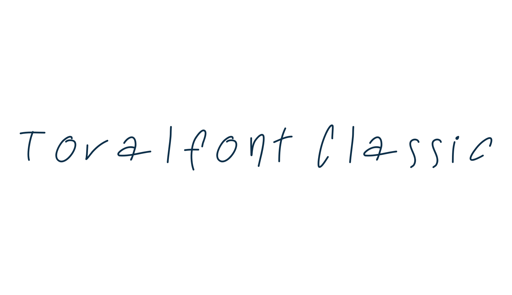 Toralfont Classic, handwriting font preview