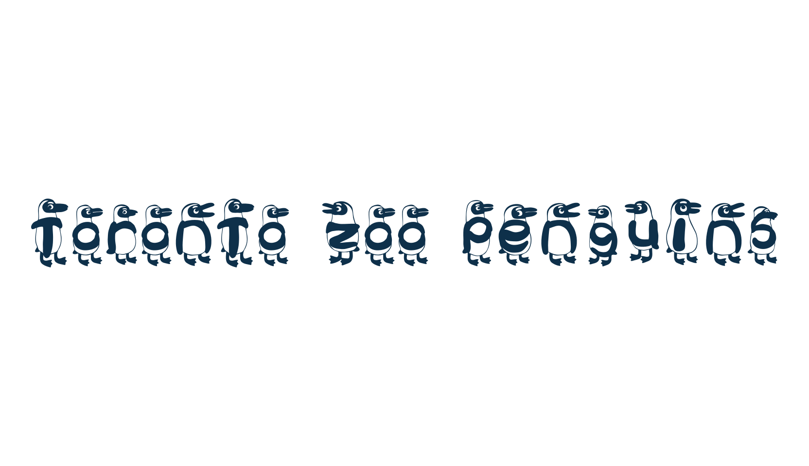 Toronto Zoo Penguins, fancy decorative font preview