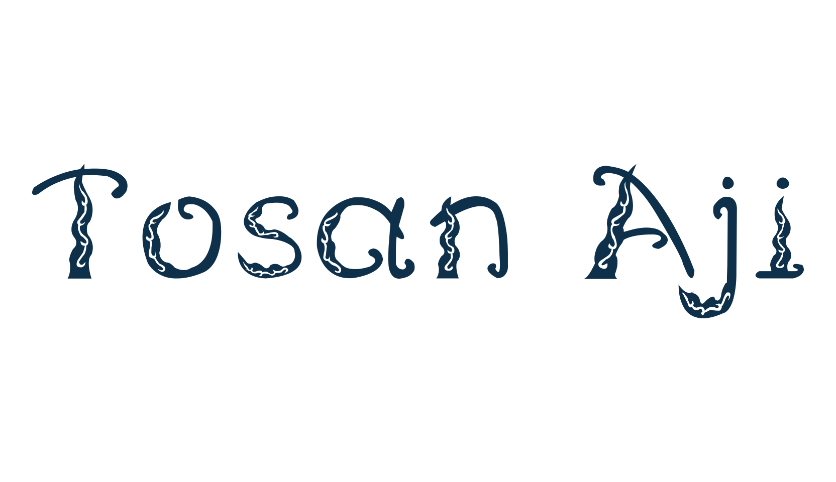 Tosan Aji, fancy various foreign look font preview