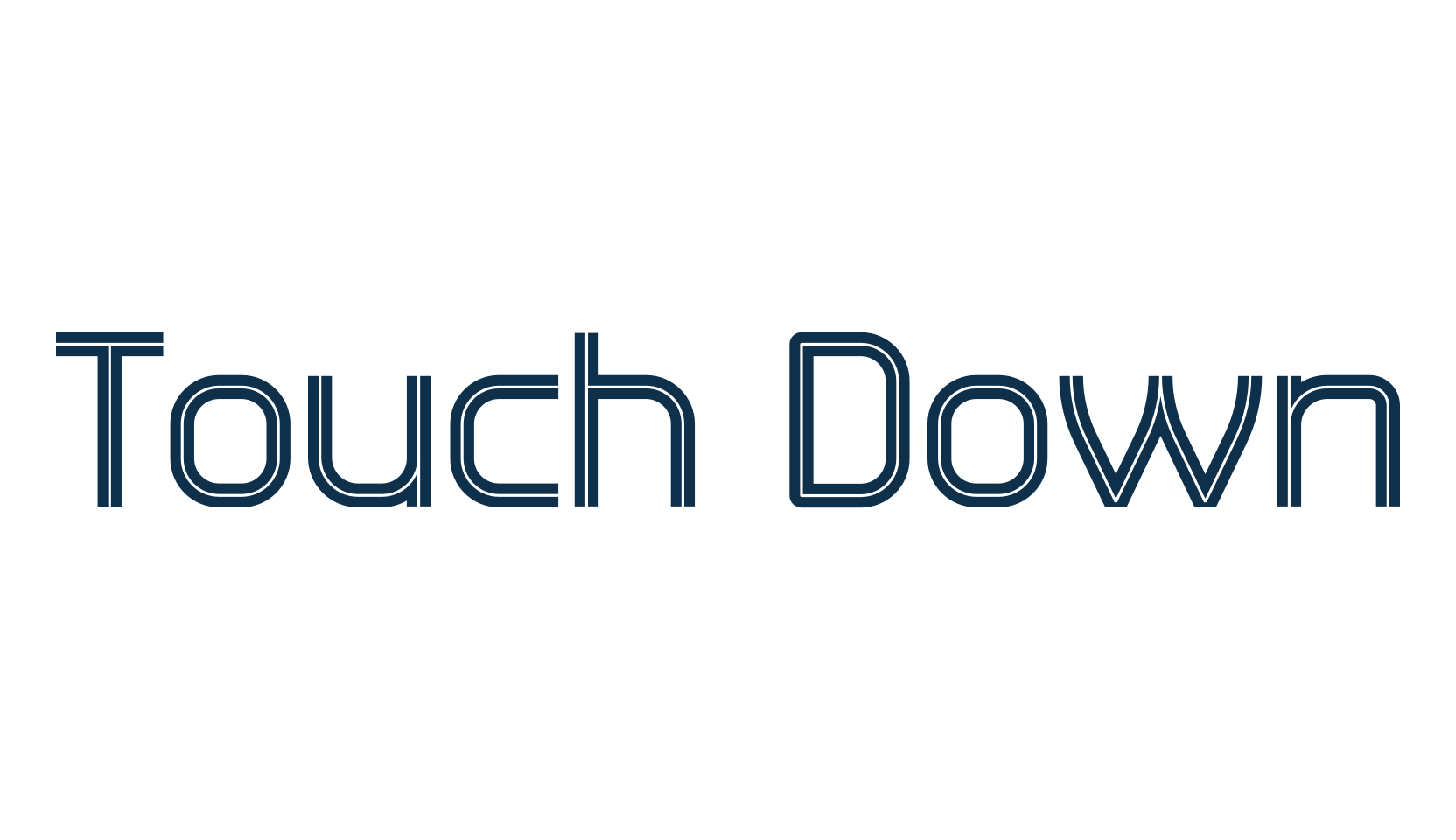 Touch Down, retro font preview