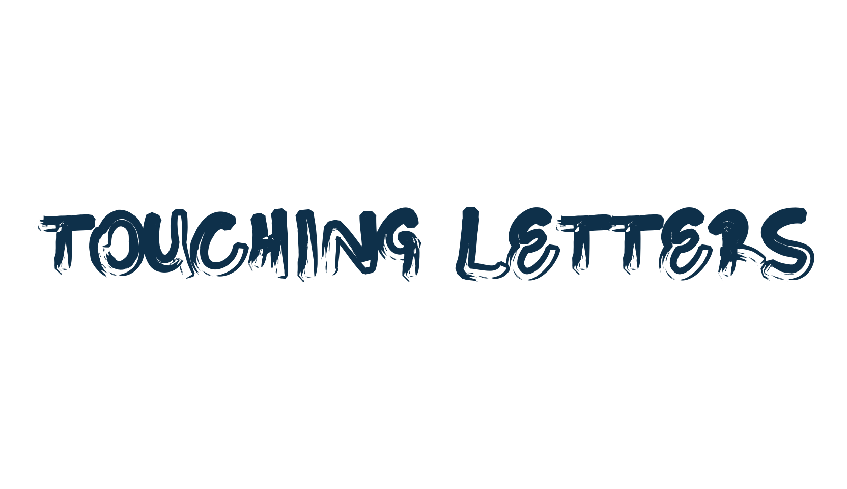 Touching Letters, brush font preview