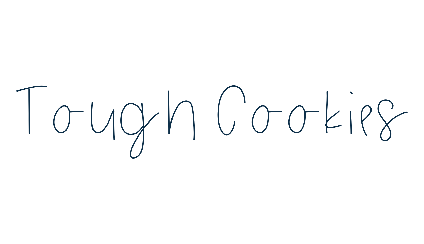 Tough Cookies, handwriting font preview