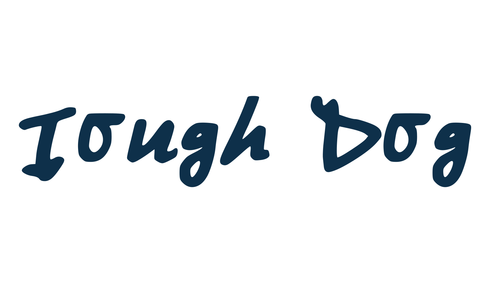 Tough Dog, handwriting font preview