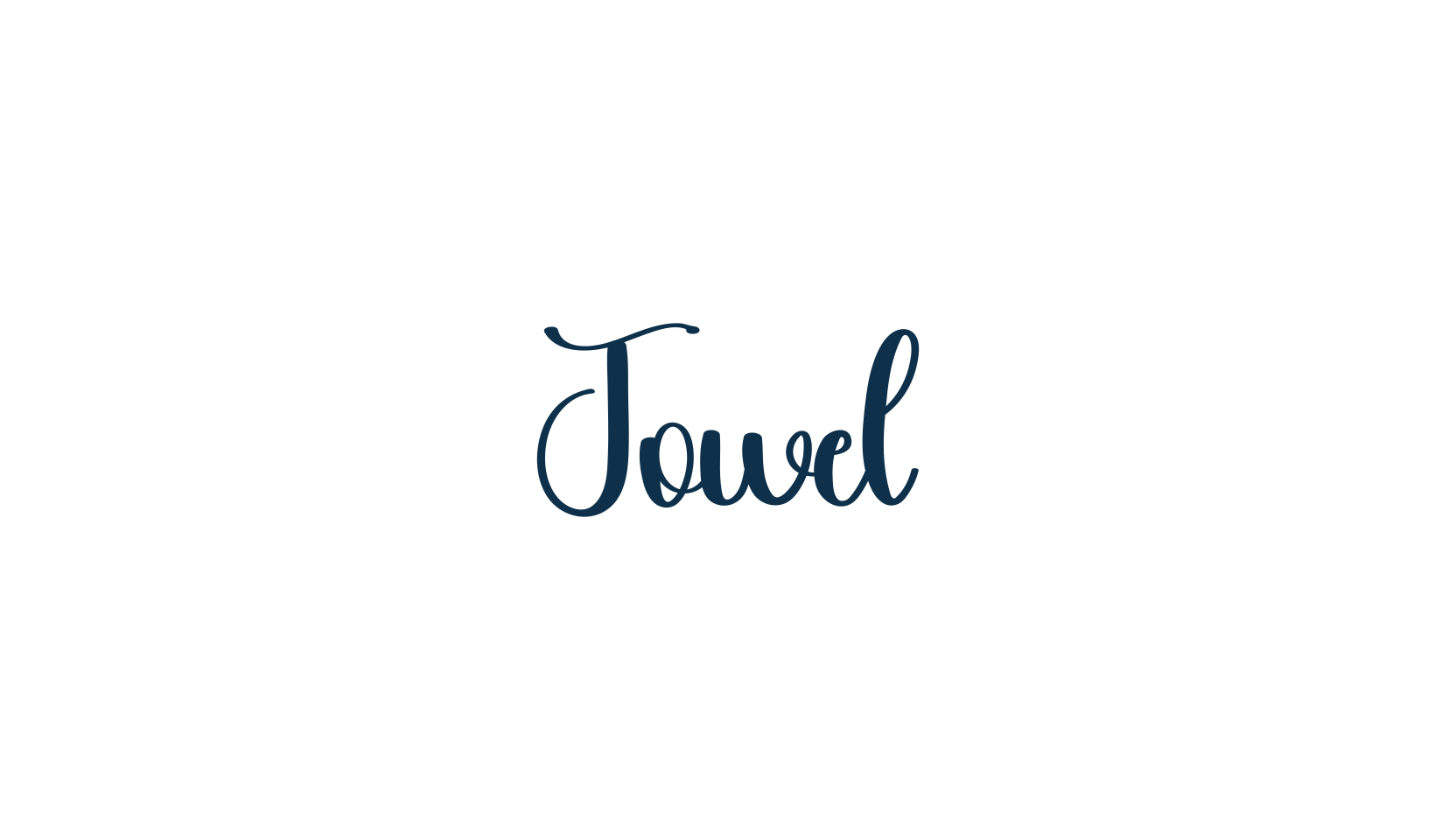 Towel, calligraphy font preview
