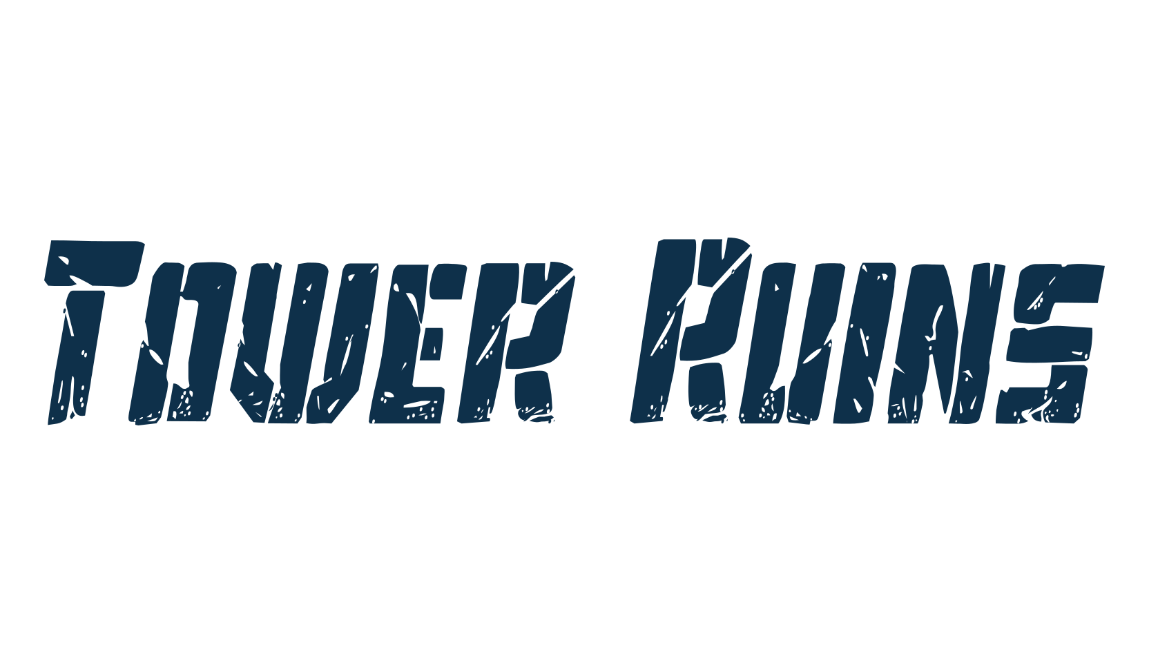 Tower Ruins, fancy destroy decorative font preview