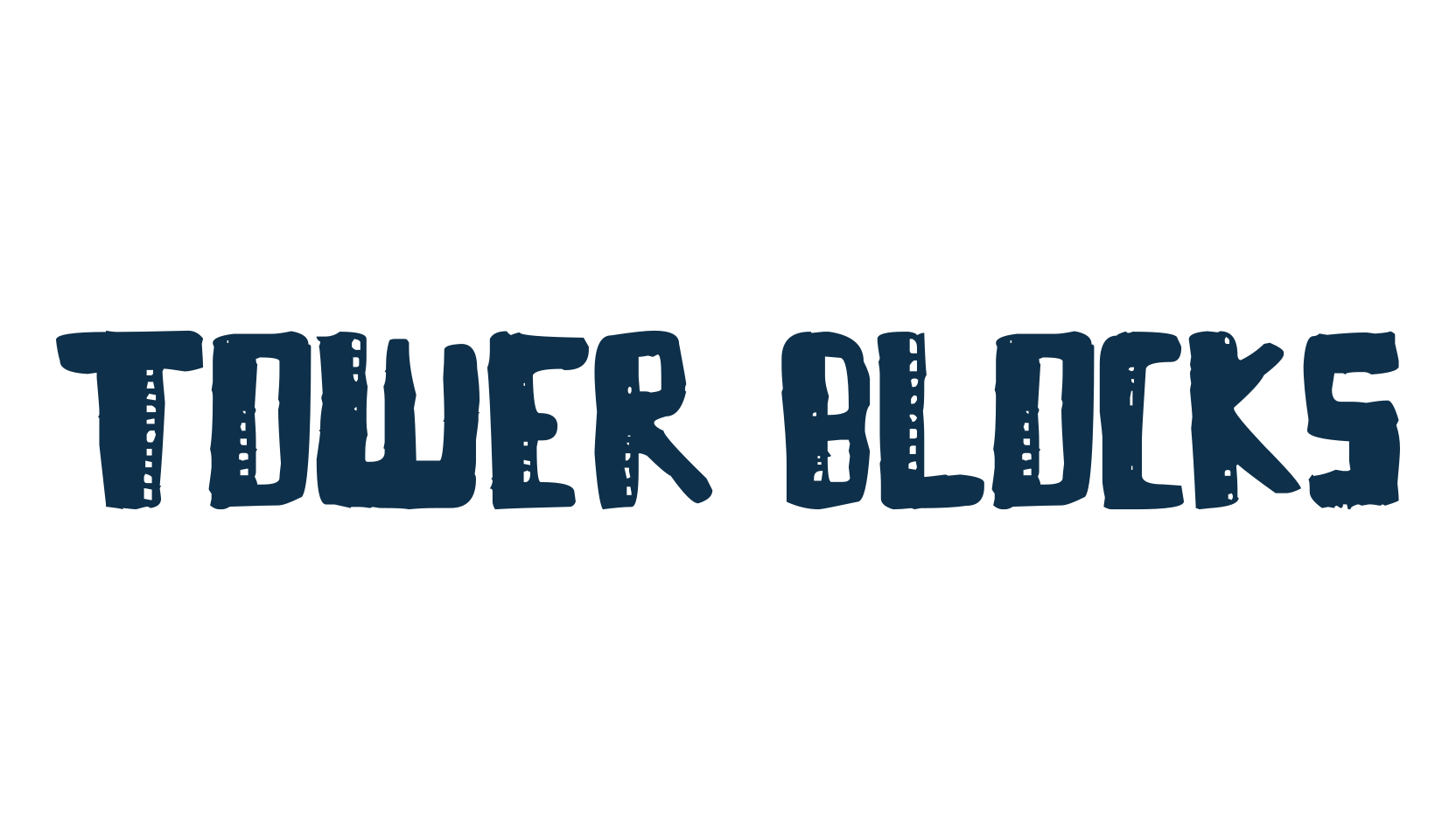 Tower Blocks, fancy various decorative font preview