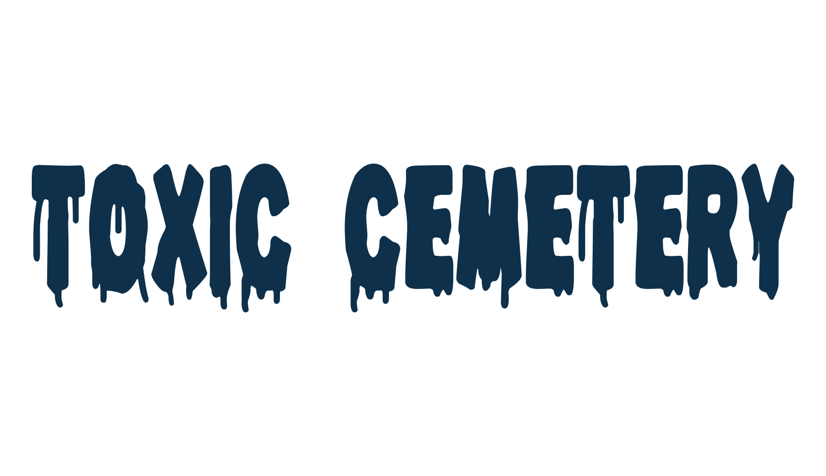 Toxic Cemetery, halloween font preview