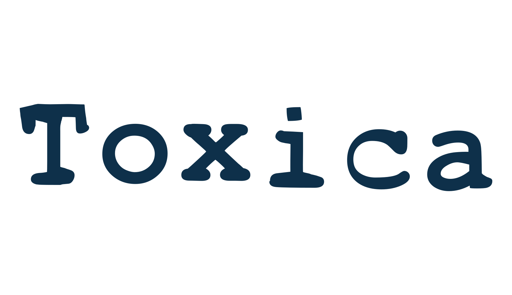 Toxica, typewriter font preview