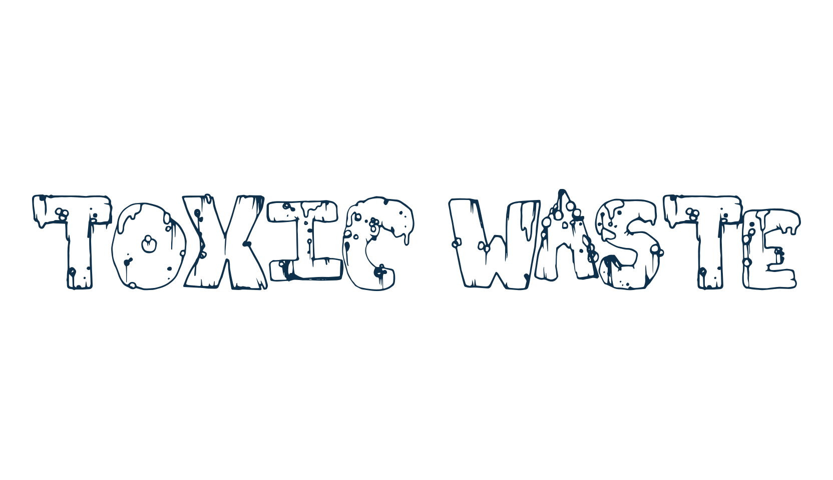 Toxic Waste, halloween font preview
