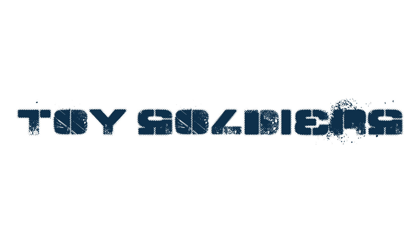 Toy Soldiers, fancy stencil, army decorative font preview
