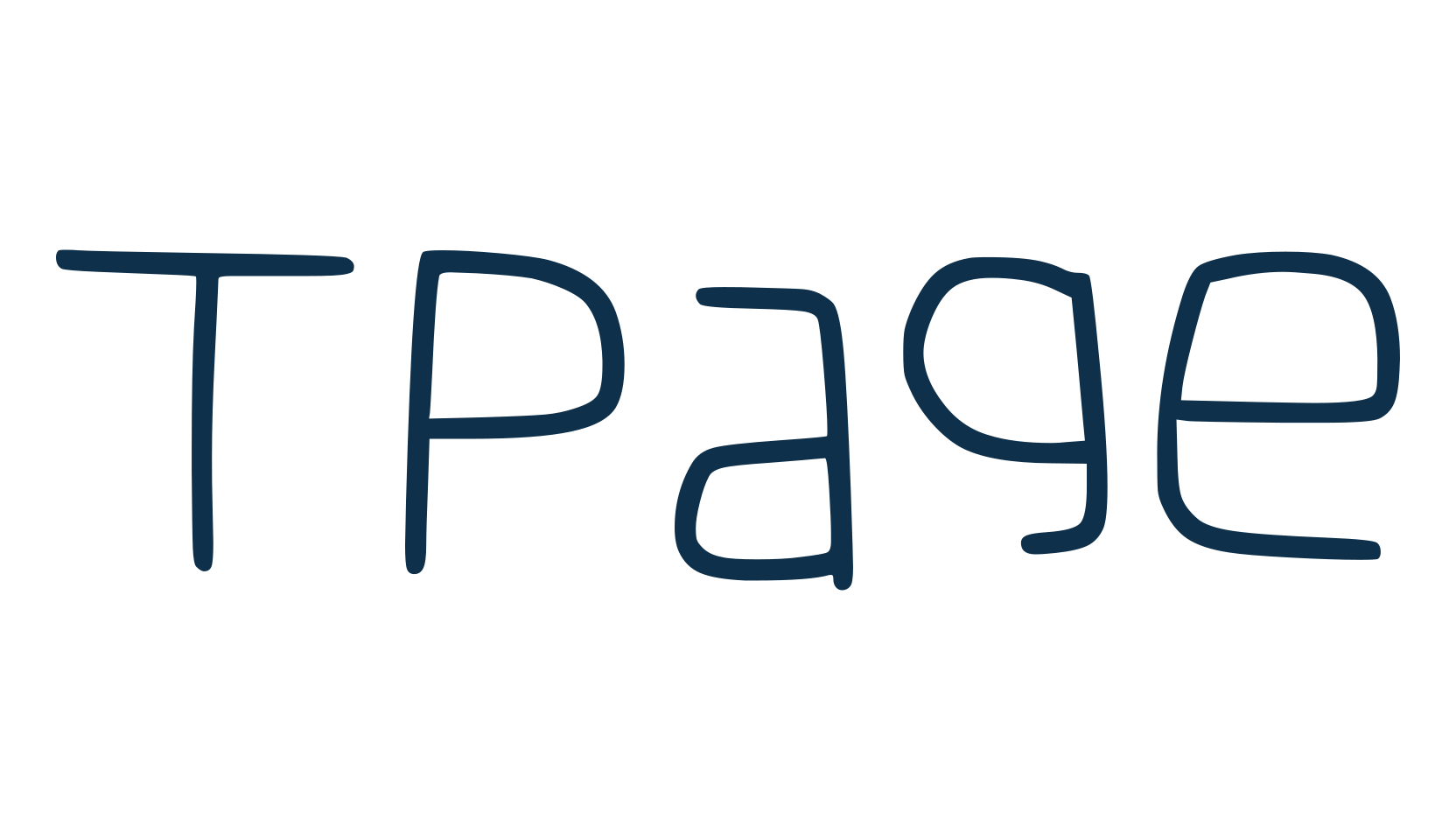 Tpage, handwriting font preview