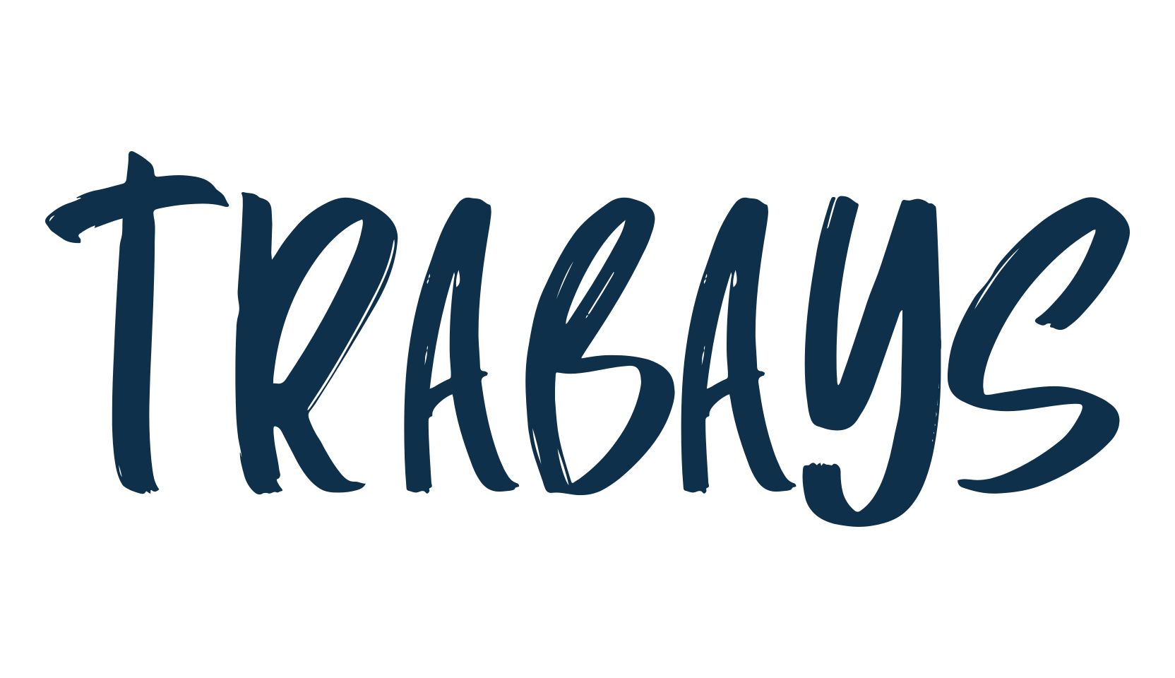 Trabays, script brush fancy decorative calligraphy font preview